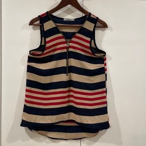 Papaya Sleeveless Striped Tank Top